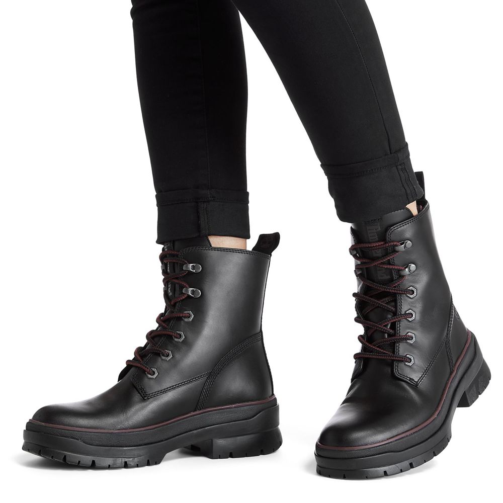 Botas Con Cordones Timberland Mujer Malynn Ek+ Waterproof Negras - Chile BDW-156203